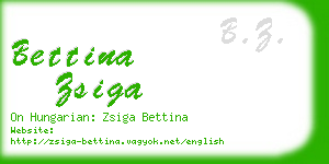 bettina zsiga business card